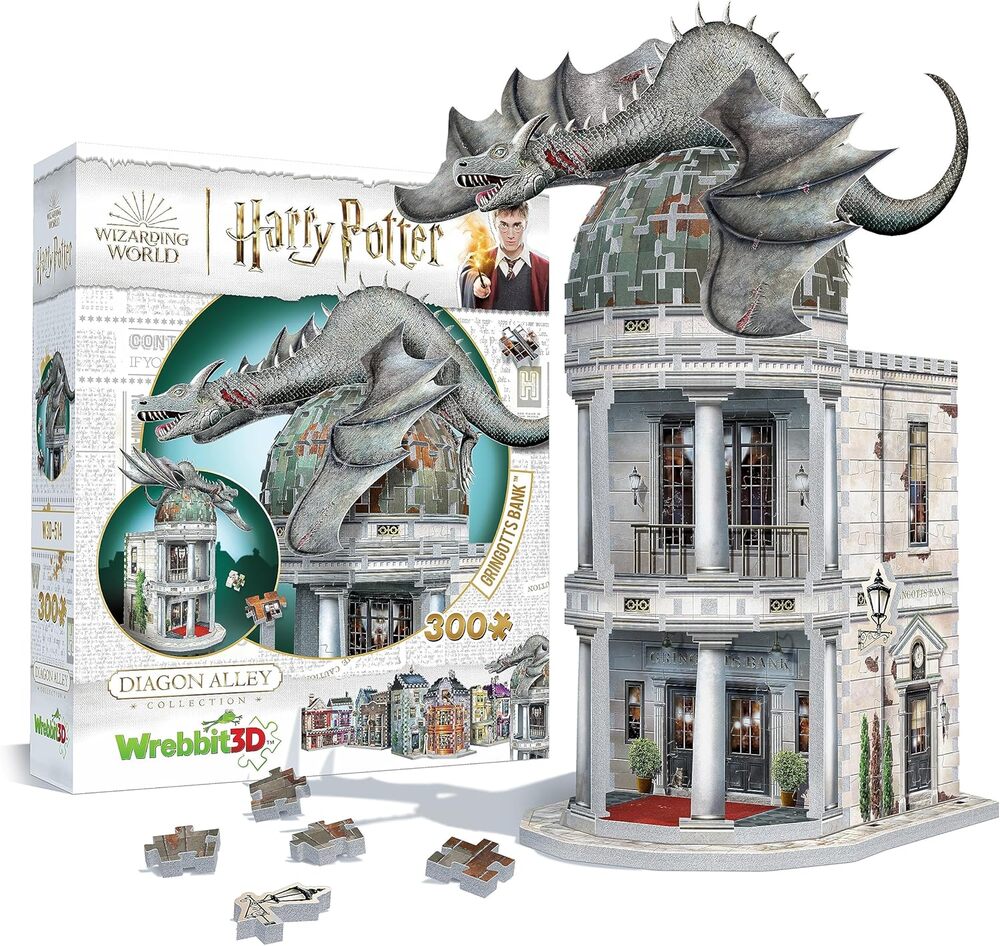 Wrebbit3D Harry Potter 3D Puzzle Gringotts Bank 300 Jigsaw Puzzle Pieces NWT